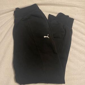 puma womens black athletic logo jogger sweatpants